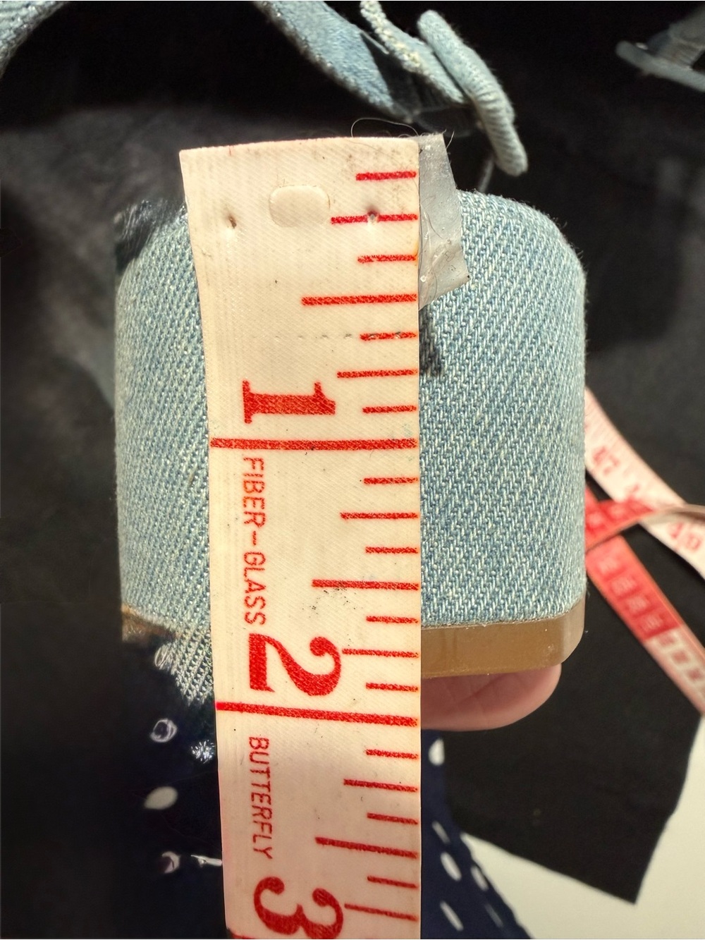 🥳🥳 📦 Comfortview Etta Sandals, 2” Heel, Light Blue Linen-look, Size 7 1/2 - Picture 10 of 11
